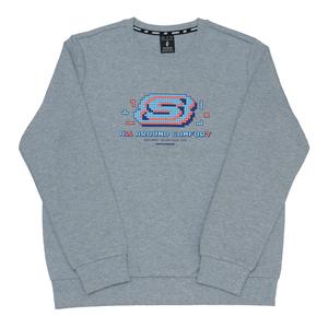 Skechers Толстовка унисекс, светло-серый меланж, круглый вырез, умеренный крой