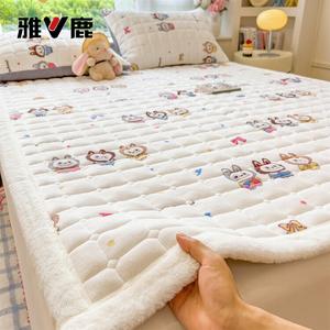 Yalu Наматрасник 200х220 см из молочного велюра, мягкий и дышащий