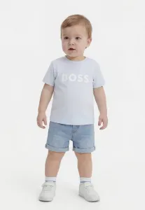 Футболка с короткими рукавами, унисекс, с принтом. Boss Kidswear, Pale Blue
