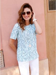 Футболка с принтом в лаймово-мятных и белых тонах WITT WEIDEN