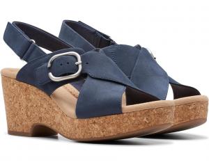 Туфли Clarks Giselle Dove, цвет Navy Nubuck