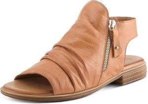 Женские кожаные сандалии Spring Step Jalaya с двойными молниями и амортизирующей подошвой, Tan