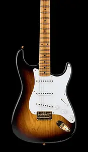Fender Custom Shop Limited Edition 1954 Hardtail Stratocaster Journeyman Relic - Широкий выцветший двухтональный сандбарст #0285