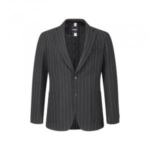 HUGO BOSS Мужской черный пиджак для делового костюма, Black