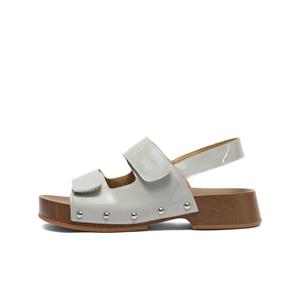 Пляжные сандалии женские светло-серые/травянисто-зеленые/экрю BELLE, Light Gray