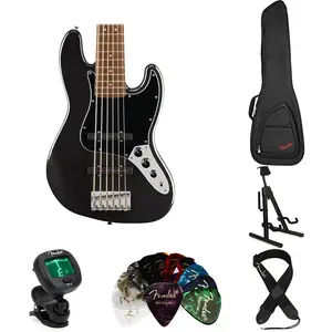 Бас-гитара Squier Affinity Series Active Jazz Bass V Essentials Bundle - Черный
