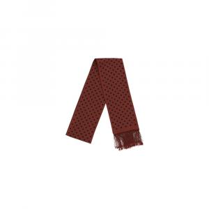 Шелковый шарф с узором в горошек Valentino Garavani, бордовый