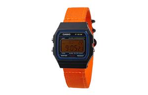 CASIO Мужские часы Retrofit Series с кварцевым механизмом и нейлоновым ремешком, черный циферблат