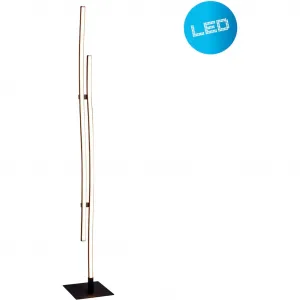 Торшер näve Onda с LED-модулем 1 шт. Теплый белый свет с 240 светодиодами, 3000K, 790 лм; общая мощность 24 Вт, не регулируется Näve, черный