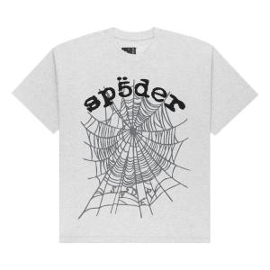 Футболка Sp5der OG Web V2 Tee 'Heather Grey', серый