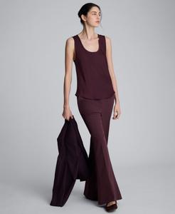 Женские брюки-клеш из роскошной саржи Kenneth Cole, Dark Aubergine