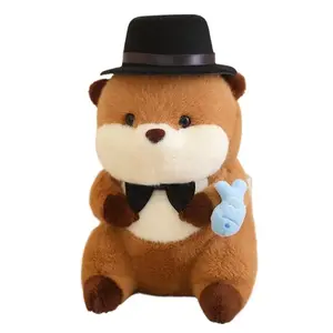 Милая плюшевая игрушка капибара в виде рыбки с капибарой на голове, высота 30см FGHGF, синий