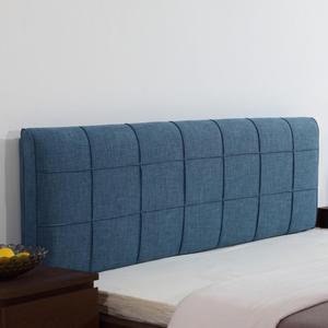 ZZYK Подушка-изголовье прямоугольная настенная панель большая льняная обивка съемная Blue