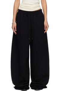 Lu'U Dan Эксклюзивные черные домашние брюки Bontan с необработанными краями от Ssense