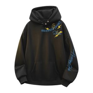 Толстовка Unisex Hooded Thickened Heavyweight HUANQIU, черный (fleece-lined)