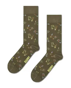 Органические носки с щенками Happy Socks, зеленый