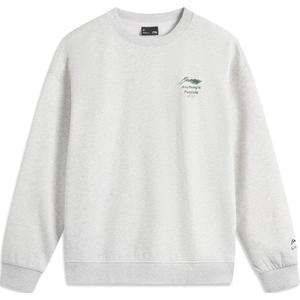 Свитшот унисекс LiNing Sports Fashion Collection в цвете вересковый серый глубокий антарктический серый