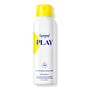 PLAY Антиоксидантный спрей для тела SPF 50 Солнцезащитный крем с витамином С Supergoop!, 3.0 oz