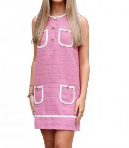 Колони твид мини-платье в цвете блаш TCEC, Blush