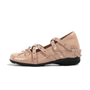 Туфли Мэри Джейн женские телесного цвета Old Meow, Nude