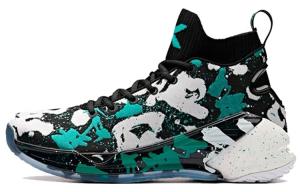 ANTA KT4 Still Water Mismatched Амортизирующие нескользящие баскетбольные кроссовки мужские черно-бело-зеленые