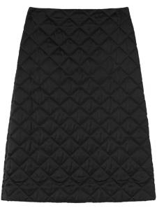 Jil Sander стеганая юбка миди А-силуэта, черный