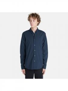 Timberland Рубашка с длинными рукавами "Saco River Solid Poplin Long Sleeve Shirt" красного цвета