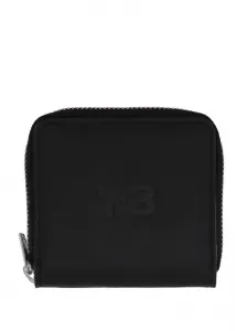 Кожаный кошелек с тисненым логотипом Y-3, черный