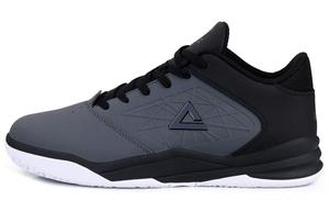 PEAK Амортизирующие нескользящие износостойкие дышащие низкие баскетбольные кроссовки мужские серые черные