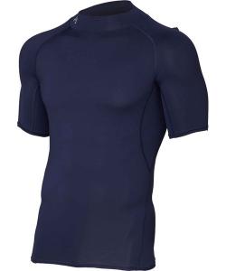 Футболка мужская тренировочная с коротким рукавом, имитация бронежилета, технология HeatGear UNDER ARMOUR, темно-синий