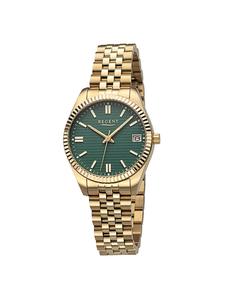 Аналоговые наручные часы Regent, золото, средний размер (примерно 34 мм), металлический браслет