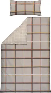 Двустороннее постельное белье бежевое 1x 155x200 см + 1x 40x80 см Erwin Müller