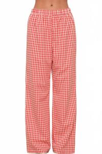 Клетчатые брюки красные Pretty Garbage