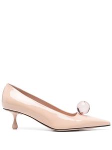 50-мм шаровые туфли Jimmy Choo, нейтральный цвет