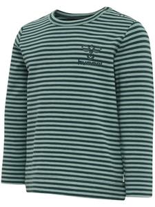 Детская рубашка с длинными рукавами зеленого цвета Hummel