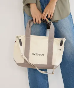 Сумка-тоут с логотипом и застежкой-молнией на плечо, размер M Bayflow, цвет Kinari X Gray 15