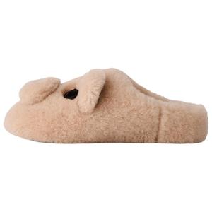 UGG Женские тапочки с закрытым носком Brown на резиновой подошве, устойчивой к истиранию