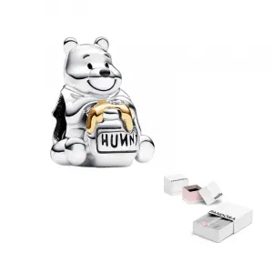 Pandora Серьги из 925 стерлингового серебра с 14K золотом и синтетическими бриллиантами, серебряные, для женщин