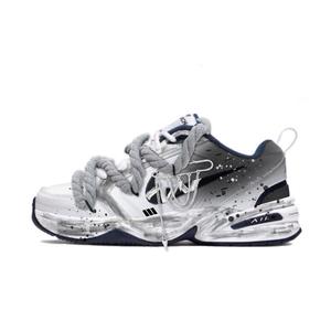 Кроссовки Air Monarch 4 Chunky унисекс с низким верхом серый черный белый Nike