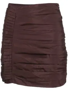 Юбка мини с завышенной талией Róhe, коричневый