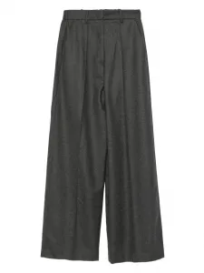 Прямые брюки в рубчик Eric Bompard, серый