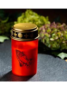 Novaliv Светодиодный надгробный светильник, красный, непрерывного горения, с батарейкой, эффект мерцания, надгробные свечи F красного цвета