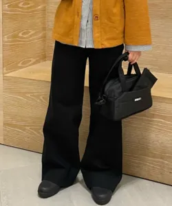 Длинные брюки с высокой талией, широкие брюки-клеш / широкие брюки