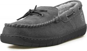 Мужские домашние/теплые комфортные экзотические тапочки ARIAT Silversmith с квадратным носком и кожаной верхней частью, серый