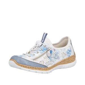 Rieker Белые спортивные кроссовки на шнуровке