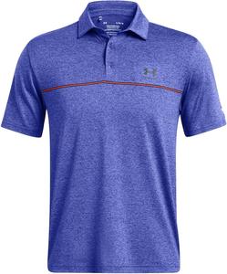 Under Armour Golf Playoff 3.0 Freedom Polo футболка для мужчин - из 100% хлопка - стиль pull-on, Royal/Bolt Red/Black