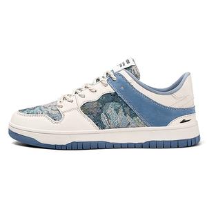 Kuding Скользоустойчивые амортизирующие, износостойкие, сбалансированные, легкие, дышащие скейтбордские кроссовки мужские - бежево-голубые, цвет Beige Blue