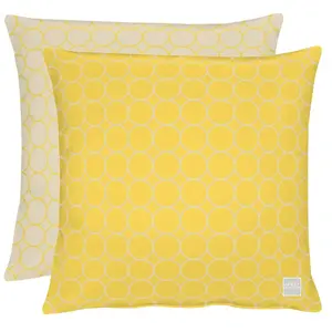 Декоративная подушка 3973 Чехол для двусторонней подушки без наполнителя, 1 шт. Apelt, Gelb/stein + Kreise