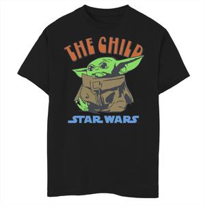 Футболка красного цвета с изображением портрета и портрета для мальчиков 8–20 лет «Звездные войны, мандалорец, ребенок» Star Wars