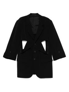Пиджак с вырезом от Yohji Yamamoto, черный